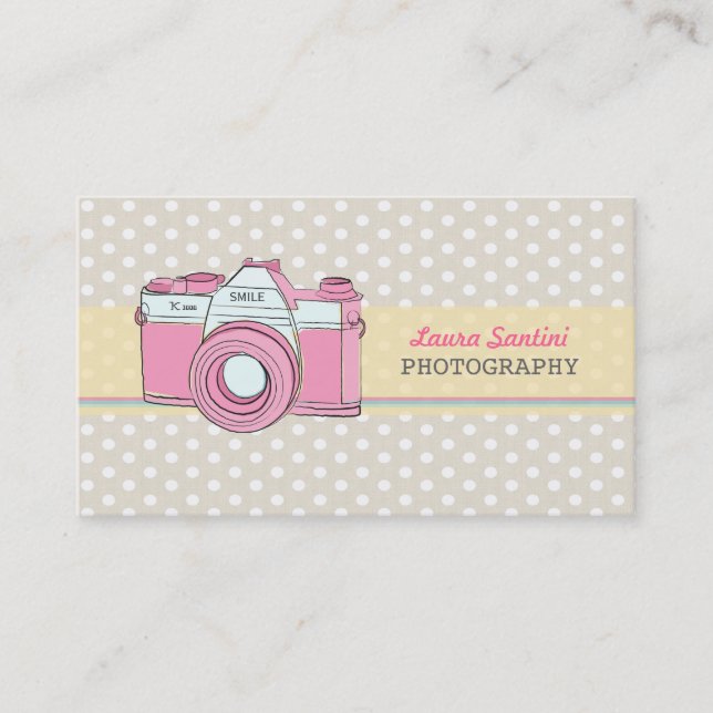 Vintage Camera Photographer Business Cards (Front)