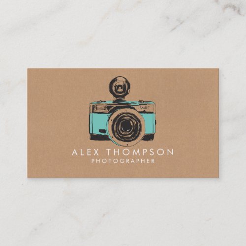 Vintage Camera Photographer Business Cards