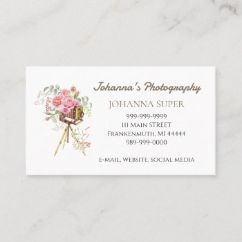 Vintage Camera Photography Business Card by ProfessionalDevelopm at Zazzle