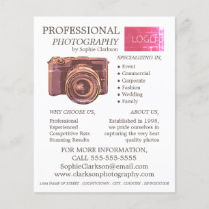 Vintage Camera, Photography, Photographer Hire Flyer