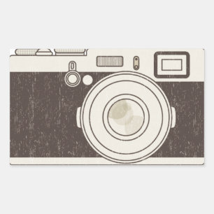 Vintage Camera Photography Rectangular Sticker