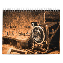Vintage Camera Photography Wall  Calendar