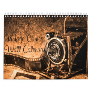  Vintage Camera Photography Wall  Calendar