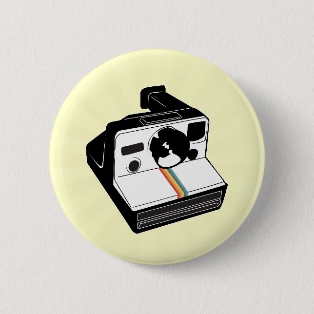 Vintage Camera Pinback Button (Front)
