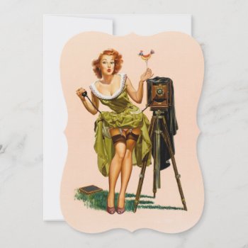 Vintage Camera Pinup Girl by PinUpGallery at Zazzle