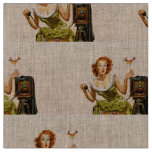 Vintage Camera Pinup girl Fabric