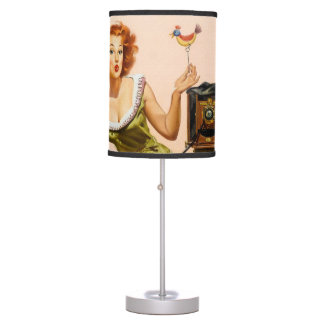 Vintage Camera Pinup girl Table Lamp