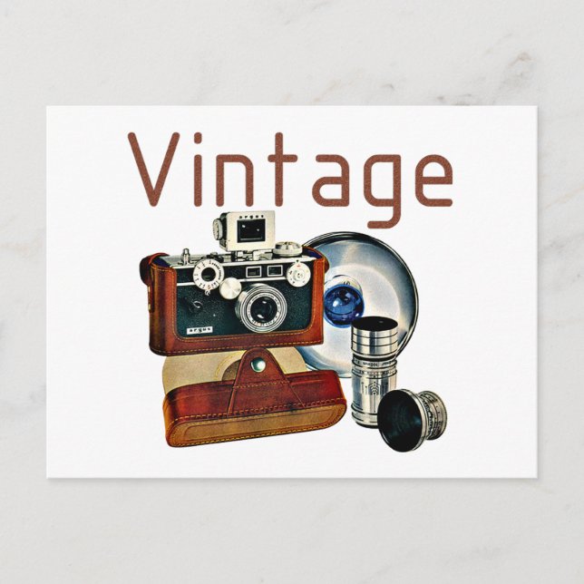 Vintage Camera Postcard (Front)