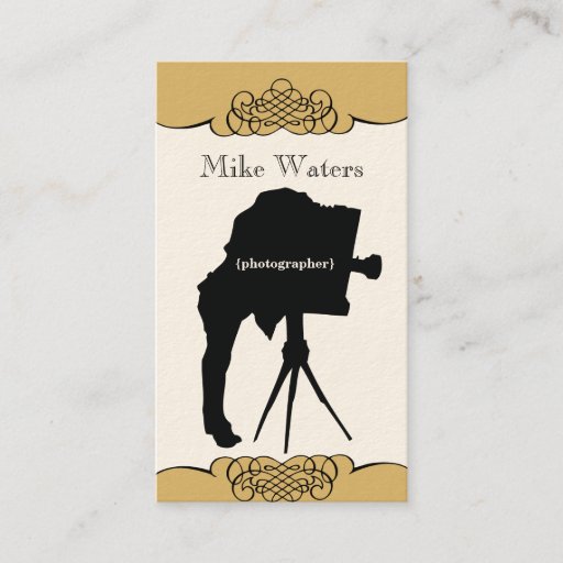 Customizable Vintage Camera Premium Paper Business Card
