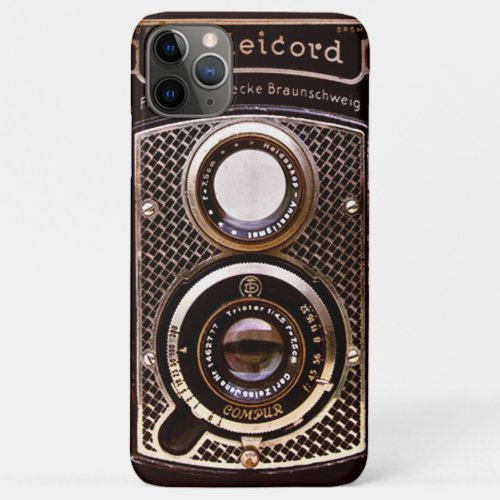 Vintage camera rolleicord art deco iPhone 11 pro max case