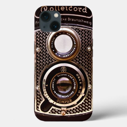 Vintage camera rolleicord art deco  iPhone 13 case