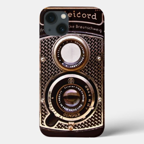 Vintage camera rolleicord art deco iPhone 13 case