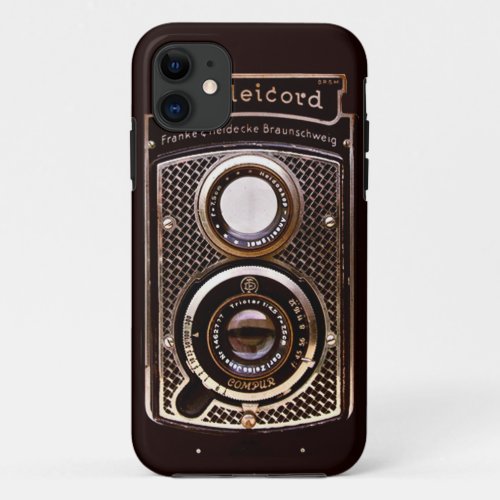 Vintage camera rolleicord art deco iPhone 11 case