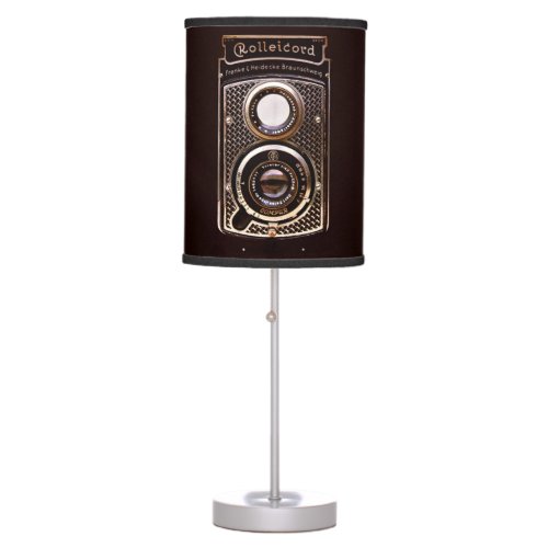 Vintage camera rolleicord art deco table lamp