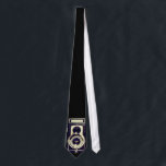 Vintage camera tie<br><div class="desc">Hello and welcome, this design was realized by myself. The image is the day before camera which I made even more vintage by a lighting effect, texture... Choose the background color you want by clicking Customize it - Edit - Background.</div>