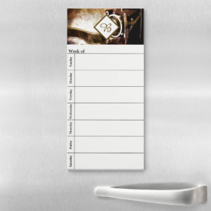 vintage camera week planner magnetic notepad