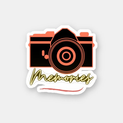 vintage Camera with memories text Sticker