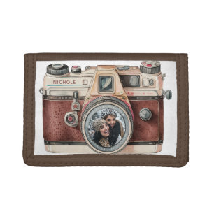 Vintage Camera with Photo Tri-fold Wallet