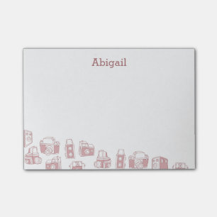 Vintage Cameras Personalized Post-it Notes