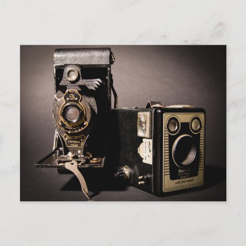 vintage cameras postcard