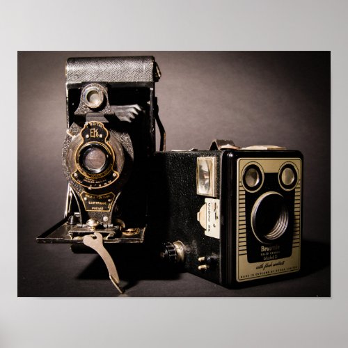 vintage cameras poster