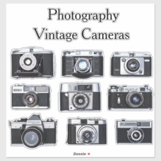 Vintage Cameras Set Sticker