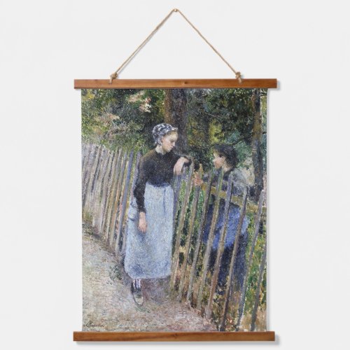 Vintage Camille Pissarro Conversation  Hanging Tapestry