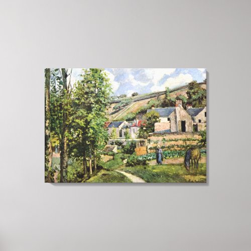 Vintage Camille Pissarro Landscape at Pontoise Canvas Print