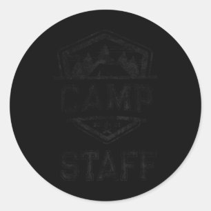 Vintage Camp Staff Campground Crew Counselor Nurse Classic Round Sticker