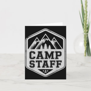 Vintage Camp Staff Summer Camping Staff Outdoor Card