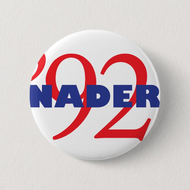 Vintage Campaign Logo Ralph Nader 1992 Button (Front)