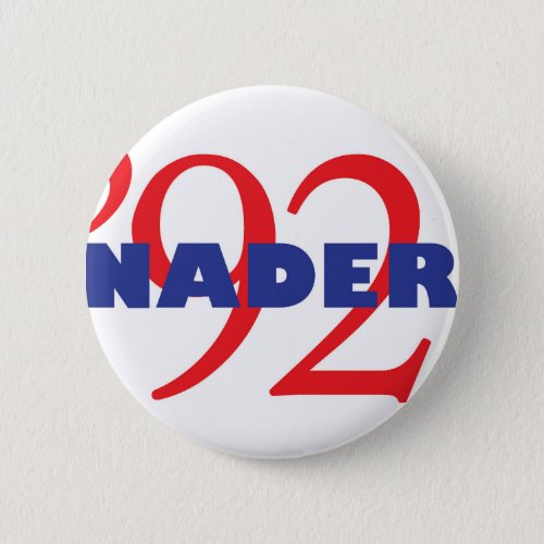 Vintage Campaign Logo Ralph Nader 1992 Button