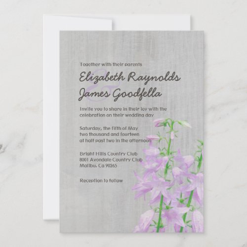 Vintage Campanula Wedding Invitations