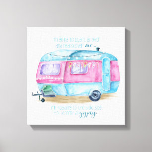 Vintage Camper Canvas Wall Art