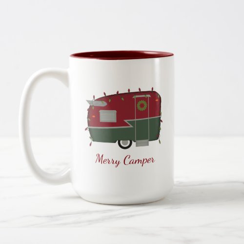 Vintage Camper Christmas Holiday Mug