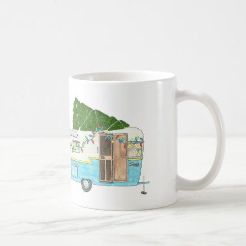 Vintage Camper Christmas Mug