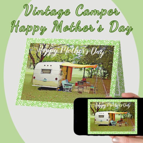 Vintage Camper Happy Mothers Day Card