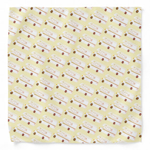 Vintage Camper Motorhome on butter yellow Bandana