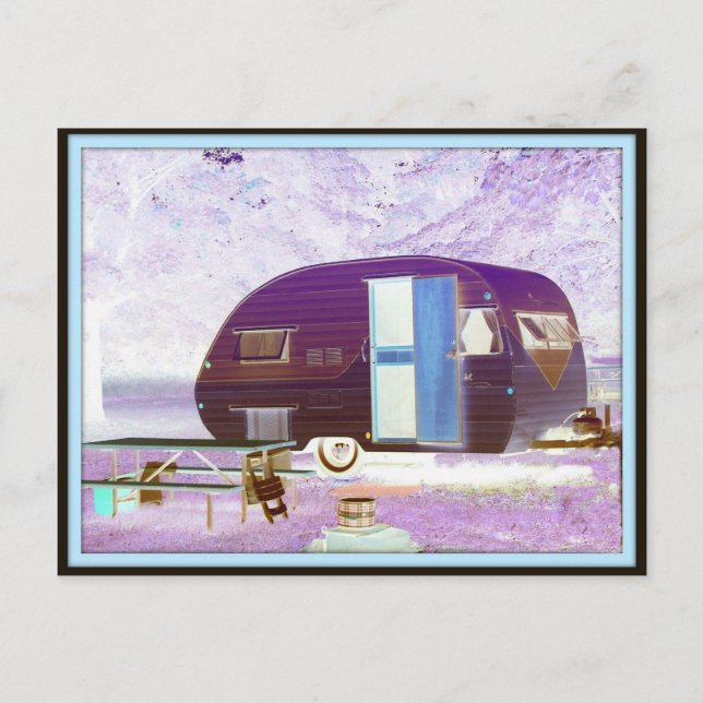 Vintage Camper Postcard (Front)
