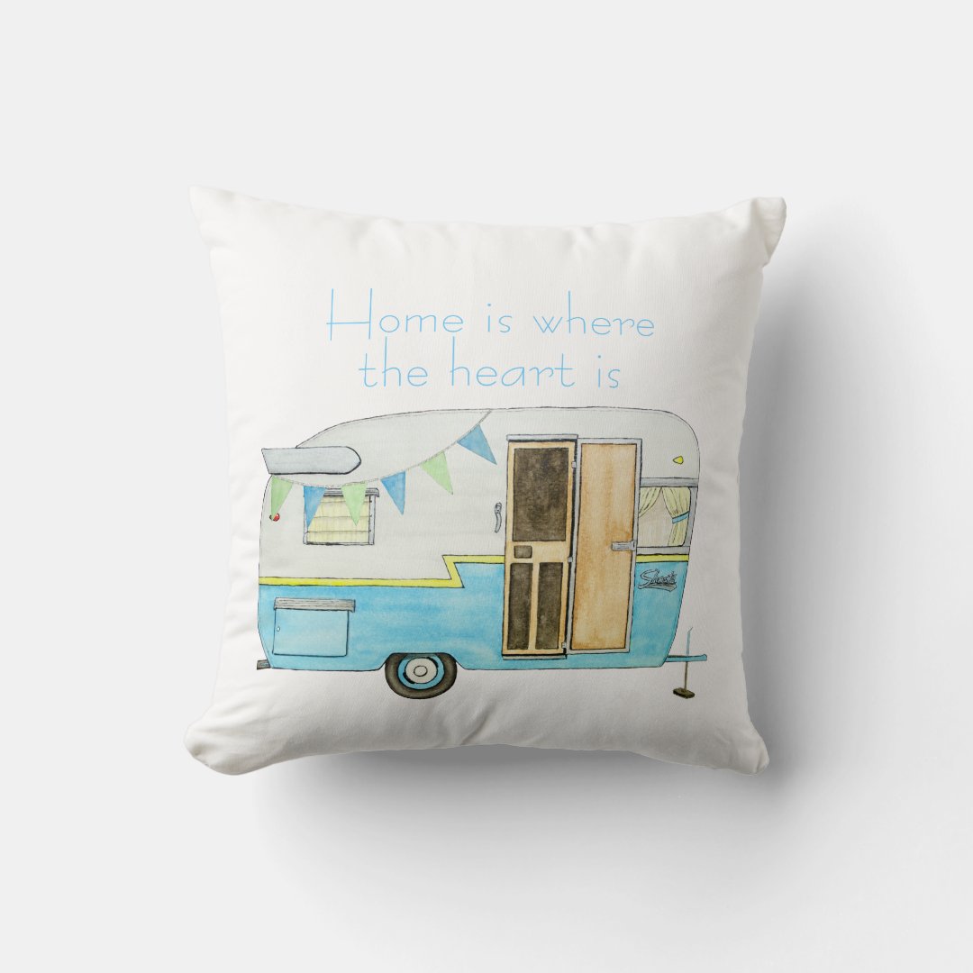 Vintage Camper Throw Pillow Zazzle