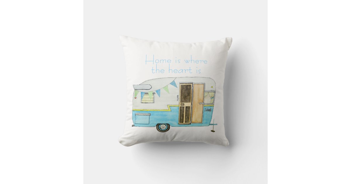Vintage Camper Throw Pillow Zazzle