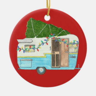Vintage Camper Trailer Christmas Ornament