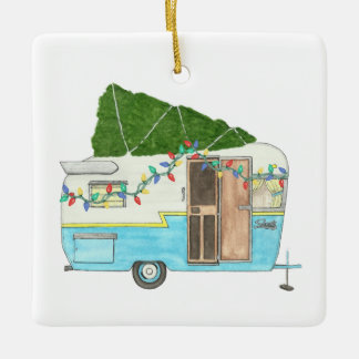 Vintage Camper Trailer Christmas Ornament