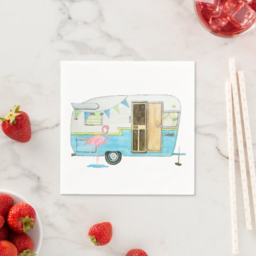 Vintage Camper Trailer Napkins