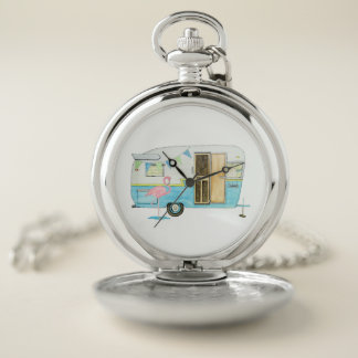 Vintage Camper Trailer Pocket Watch