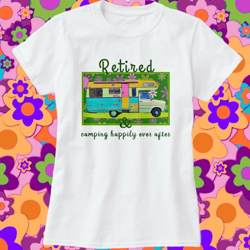 Vintage Camper Trailer Retirement T_Shirt