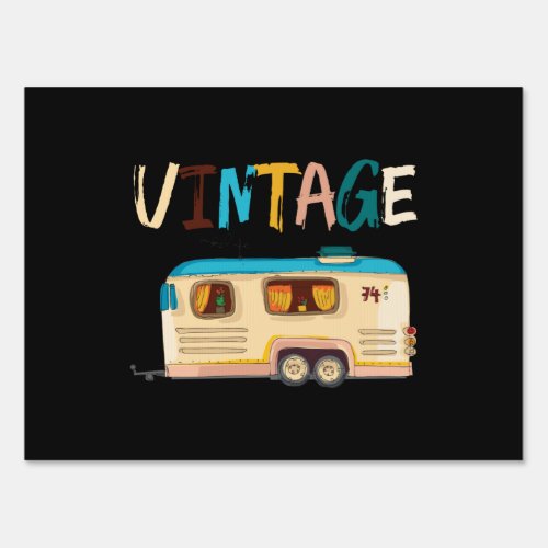 Vintage Camper Travel Trailer RV Camping Sign