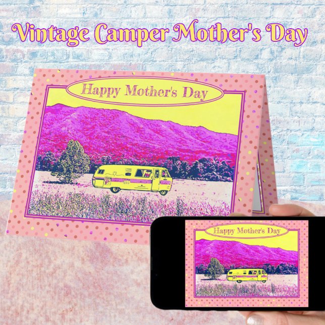 Vintage Camper Van Happy Mother's Day Card (Creator Uploaded)