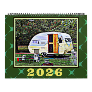 Vintage Campers and Retro Caravan Travel Calendar