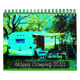 Vintage Campers Happy Camping 2021 Calendar